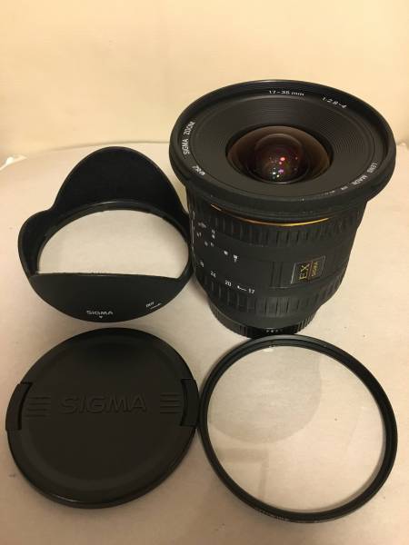 美品 Sony用 SIGMA EX 17－35mm F2.8－4 フード・プロテクター付