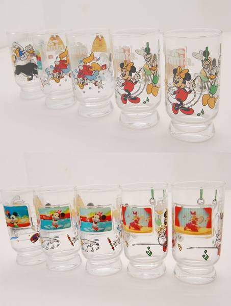 貴重★レトロ昭和★ディズニーミッキーとびだすグラス5個セット_3