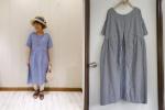 ｓｍ２★新品★ブログ掲載*大人気*綿麻*千鳥*前後着ワンピース　