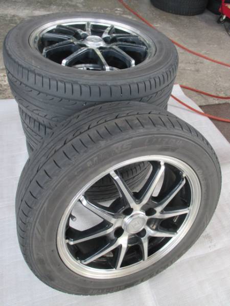 SN153 ダンロップ195/55R15 アルミ付15×6J 中古4本セット！ 【公式通販】