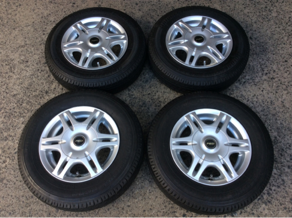 A855 ☆Kトラ・バンに☆ B.Sアルミ & B.S 145R12 6PR 中古 4本 145