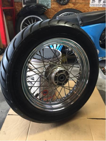 ショベル・4速・16インチ・リアホイール・スポーク・パン・美品