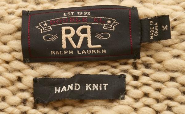 RRL 手編み ウール ショールカラー カーディガン S M XL