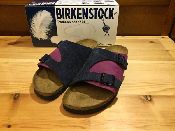 【美品】ビルケンシュトック チューリッヒ ネイビー&パープル 42