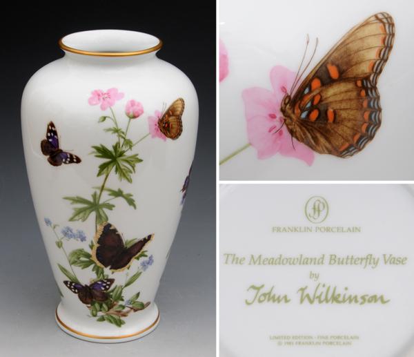インテリア小物 希少 限定品 フランクリンポーセリン 蝶の花瓶 ジョン