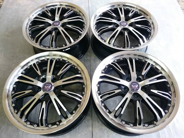 ロクサーニ シュプリーム PCD100 ブラックポリッシュ 7j+50 並