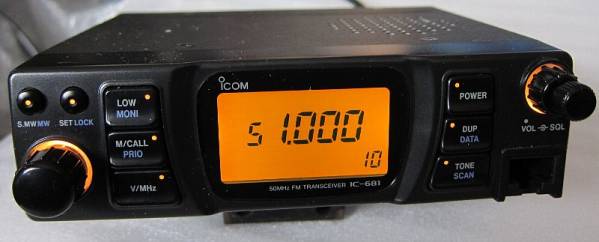 Icom IC-681 50MHz FM トランシーバー 本体 IC-681 50MHz - ICOM FM モノバンド モービル機 トランシーバー Icom