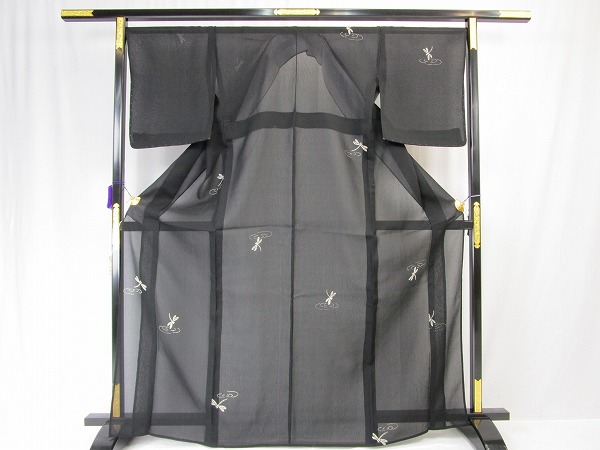 着物ふぁんた●【極上】明石ちぢみ 夏物 紗 絞り 付下げ b2954