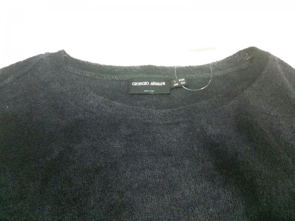 ジョルジオアルマーニ 長袖セーター 38 メンズ ダークネイビー