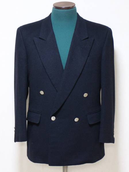 ★ランバン♂カシミヤ100メタルボタンダブルブレザー★紺