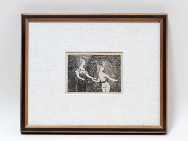 絵画館 送料無料！藤田嗣治「花園」ポーゾル王 1925年作