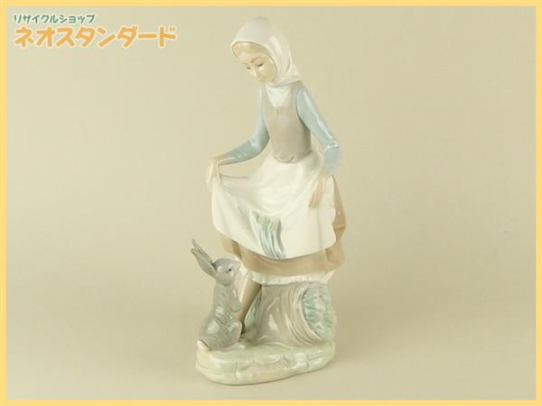 リヤドロ - フィギュリン LLADRO 花飾りの白うさぎ 陶器 | =Limited 森