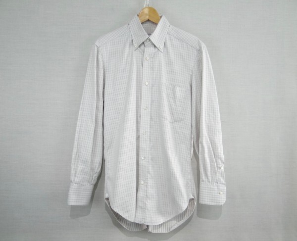 ★BARBA バルバ ボタンダウングラフチェックシャツ 39