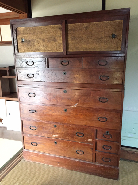 【時代 箪笥】アンティーク 大正 骨董 時代家具 レトロ たんす_1