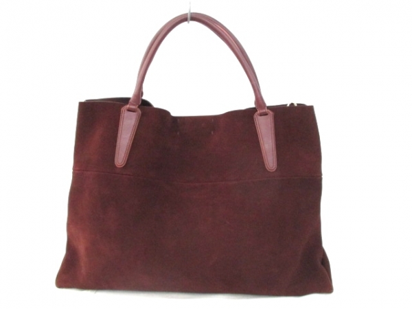 COACH スエード トートバッグ ダークブラウン コーチ トートバッグ 32541 ダークブラウン スエード×レザー COACH