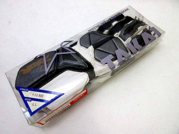タカイ TAKAI グローブ レーシング バイク 手袋 レザー 牛革 白 ご落札