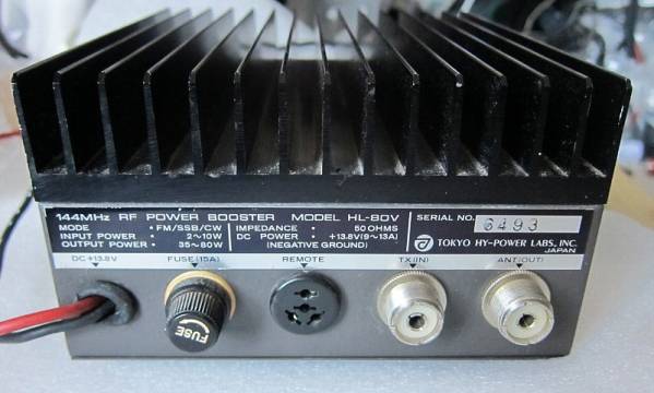 新作，お得 TOKYO HY-POWER 144MHz リニアアンプ HL-80V