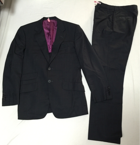 セ・レブご用達ポールスミス◆黒千鳥格子春夏スーツセットアップ