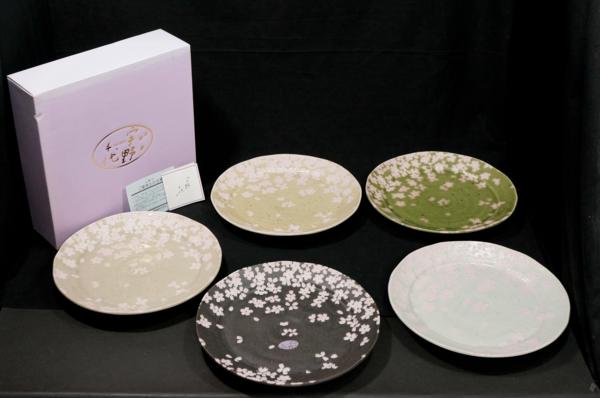 ☆ 宇野千代 花舞 桜絵柄 パスタ皿揃 5種 UC-8011 未使用品 ☆(洋食器