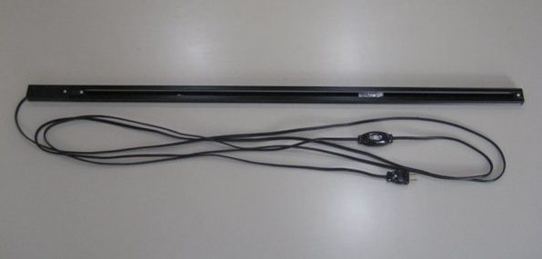 加工品 配線ダクトレール コンセント差込電源・スイッチ付　黒