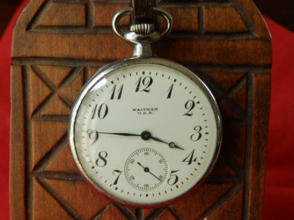 懐中時計ウォルサム星型微調整緩急針 新品ガラスОＨ済/精工舎