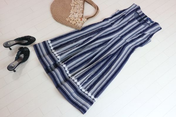 エムズグレイシー M'S GRACY☆上品なストライプワンピース☆