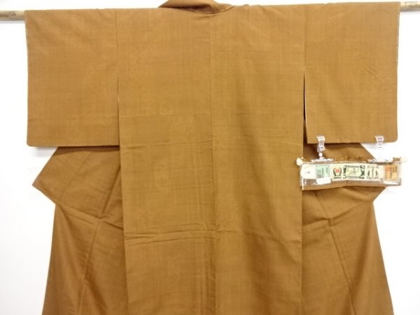 28922# 未使用品 仕立て上がり 変わりヱ霞に花模様織り出し本場