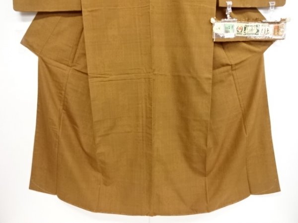 28922# 未使用品 仕立て上がり 変わりヱ霞に花模様織り出し本場