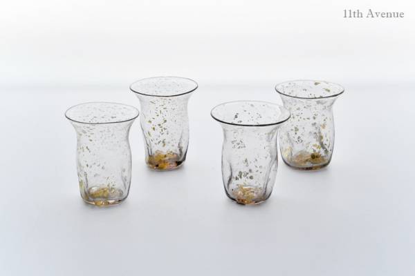 ヴェネチアングラス 金彩リキュールカップ4個◆アンティーク