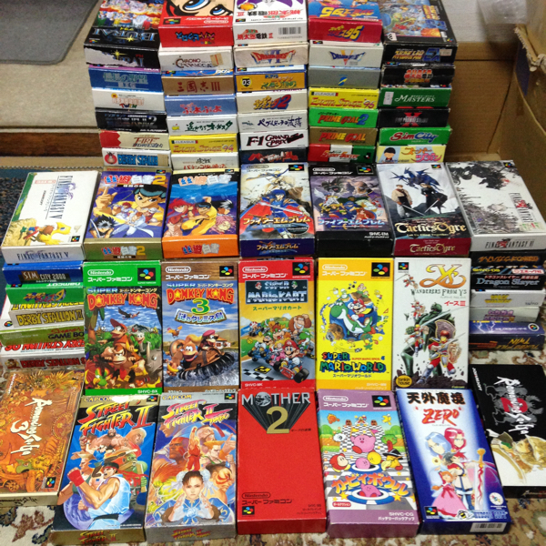 スーパーファミコンソフト箱説付き 60本以上 ダブり無 ジャンク