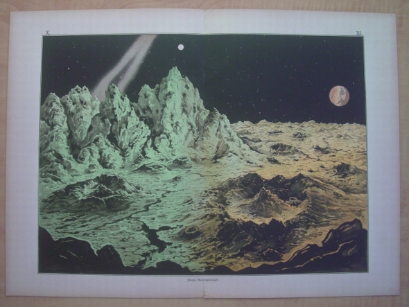 ドイツアンティーク版画/天文・天体系クロモリトグラフ③