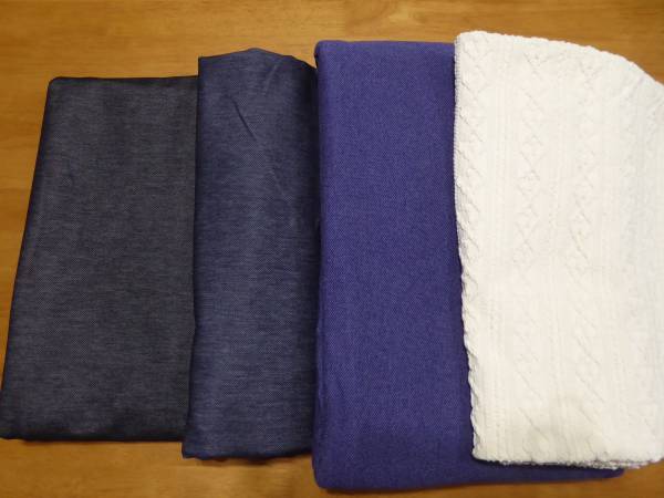 デニムニット生地セット①　送料無料