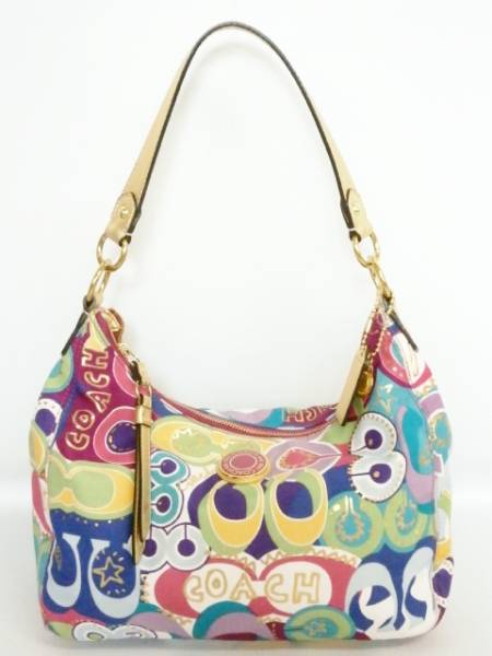 1~ 美品 COACH コーチ ショルダーバッグ/カラフルハンドバッグ