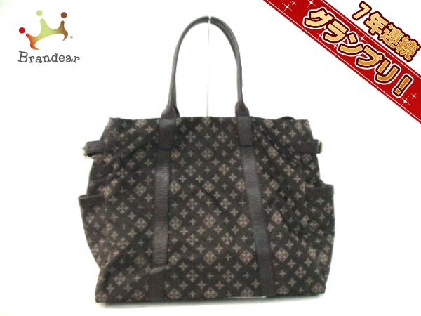 ラシット ショルダーバッグ ダークブラウン×ライトブラウン