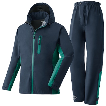 ○A-4056 ロゴス ストレッチレインスーツ トリガー ネイビー L