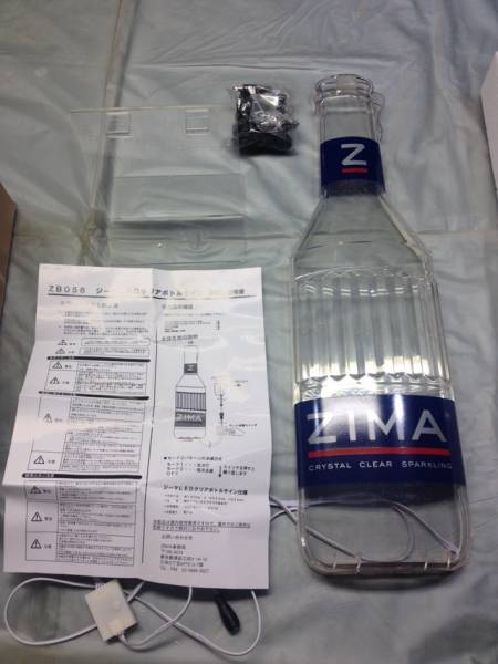 送料込み☆新品 ジーマ ZIMA LED クリアボトルサイン☆ 希少版ZIMA