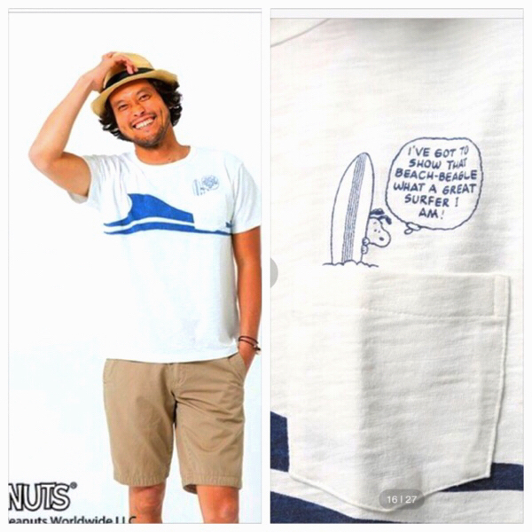 マーシー着☆SNOOPY限定 BlueStandard Ｔシャツ ベイフロー M