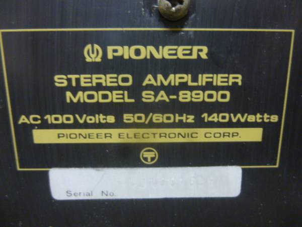 PIONEER プリメインアンプ SA-8900 PIONEERプリメインアンプSA-8900