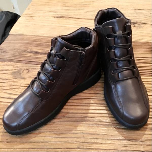 T ecco エコー レザー ウォーキング シューズ size23 ブラウン