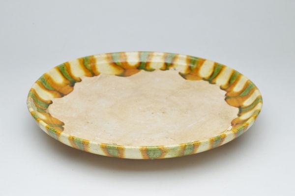 ★三彩杯盤★唐代唐三彩明器中国美術古玩