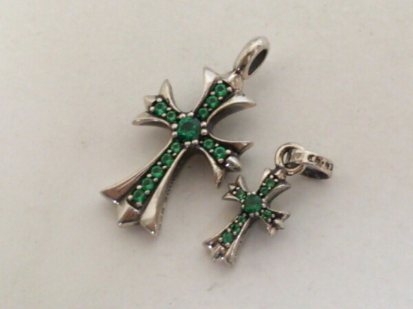 クロムハーツ タイニーファット ベビーファット エメラルドpave