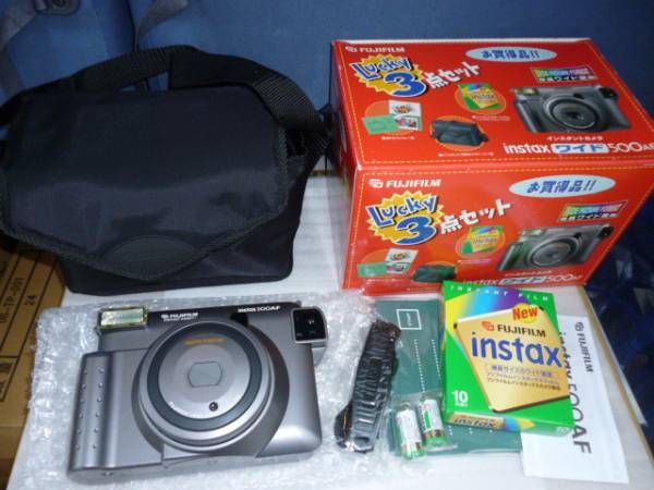 FUJIフジフィルム インスタントカメラ instaxワイド500AF おまけ