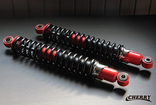 細巻 リアショック 345mm BK/RD○リアサスGS400GSX250EGT380