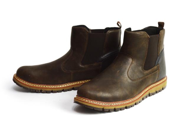 新品【25.5cm】送料無料 ブーツ 防水 サイドゴア 男 エドウィン