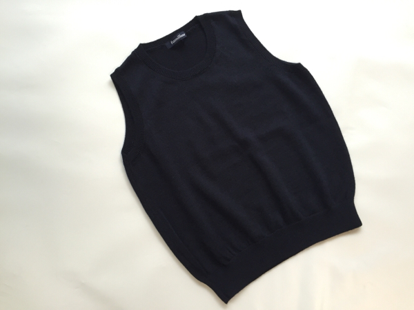 ファミリア 120 ベスト カーディガン 紺 受験 ブラウス 七五三