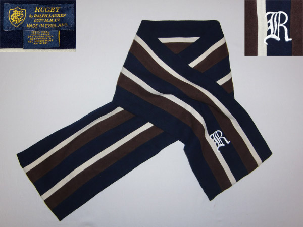 廃盤レア! ラルフローレン RUGBY 英国製 マフラー polo rrl RL92