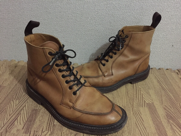 TRICKERSトリッカーズ Uチップカントリーブーツ メンズ キャメル