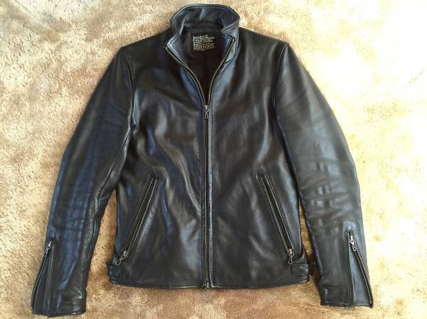 美品 ナノユニバース S シングル ライダース ジャケット 黒