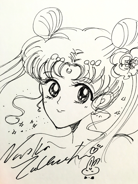 武内直子先生 直筆サイン色紙 セーラームーン うさぎ(サイン、直筆画
