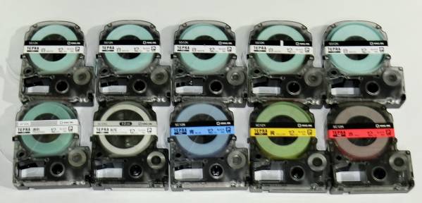 テプラ PRO カートリッジ中古 12㎜ 10本 ⑥